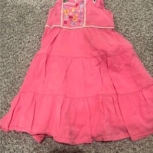 Gymboree Pink Tiered Dress with Embroidery